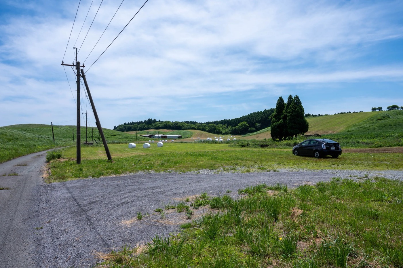 フィールド内の私道と車両